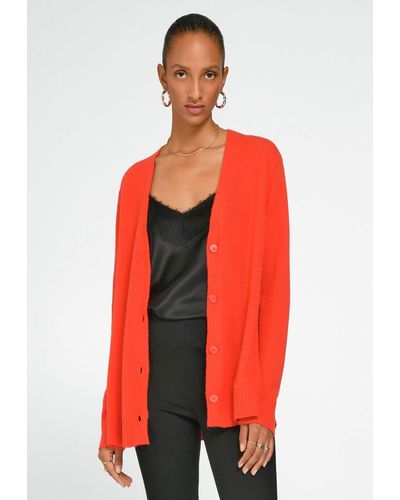 include Cardigan Cashmere (1-tlg) - Rot