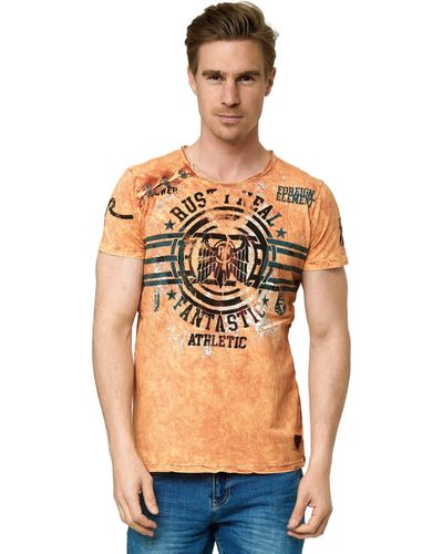 Rusty Neal T-Shirt in cooler Vintage-Optik - Grau
