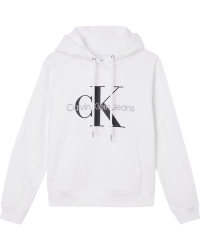 Calvin Klein Kapuzensweatshirt LOGO ELASTIC HOODIE mit Logoschriftzug in  Schwarz | Lyst DE