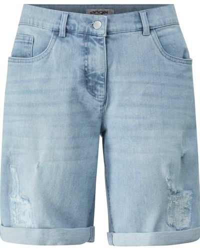 Angel of Style Regular-fit-Jeans Jeansshorts Destroy-Effekte 5-Pocket - Blau