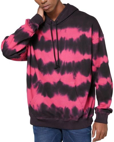 DIESEL Kapuzensweatshirt Oversize Kapuzenpullover Violett-Rosa -S-UMMER-A83 - Pink