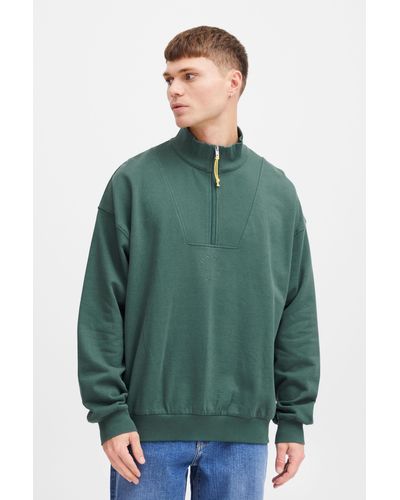 Solid Sweatshirt SDIlham cooler Troyer mit Logo - Grün