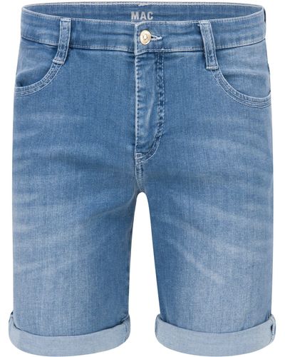 M·a·c Stretch-Jeans SHORTY SUMMER blue wash 2387-90-0396 D531 - Blau