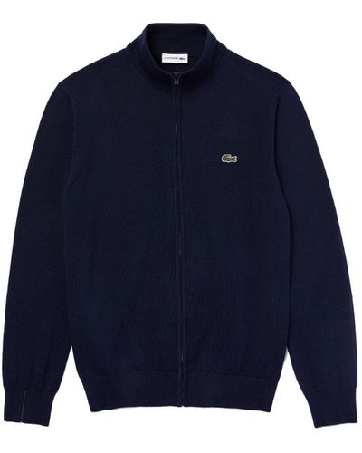 Lacoste Sweatjacke Sweatshirt mit Reißverschluss und (1-tlg) - Blau