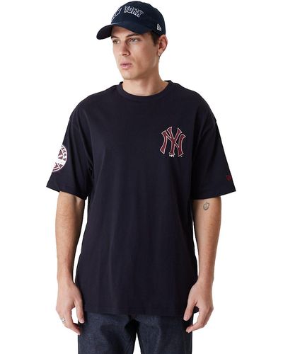 KTZ T-Shirt MLB LARGE LOGO OS NY YANKEES TEE Navy - Blau