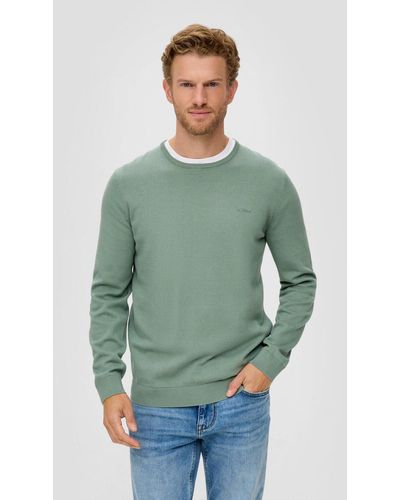 S.oliver Sweatshirt Strickpullover - Grün