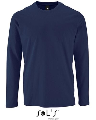 Sol's Langarmshirt Long-Sleeve T-Shirt Imperial - Blau