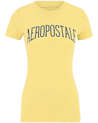 Aéropostale T-Shirt JUNE (1-tlg) Plain/ohne Details - Gelb