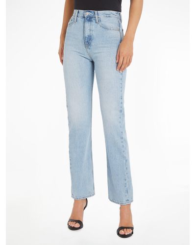 Calvin Klein Calvin Klein -Jeans HIGH RISE STRAIGHT im 5-Pocket-Style - Blau