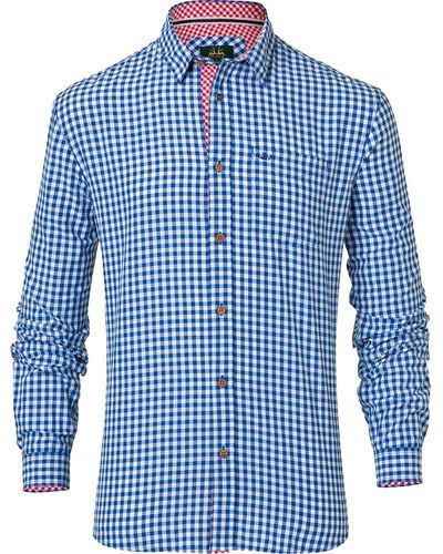 Wiesnkönig Outdoorhemd Hemd Anton - Blau