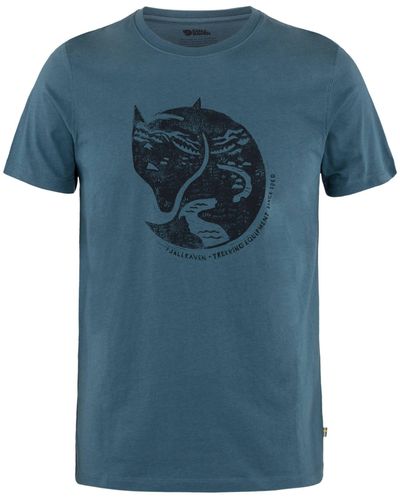 Fjallraven T- Outdoor-Shirt "Arctic Fox" Kurzarm (1-tlg) - Blau