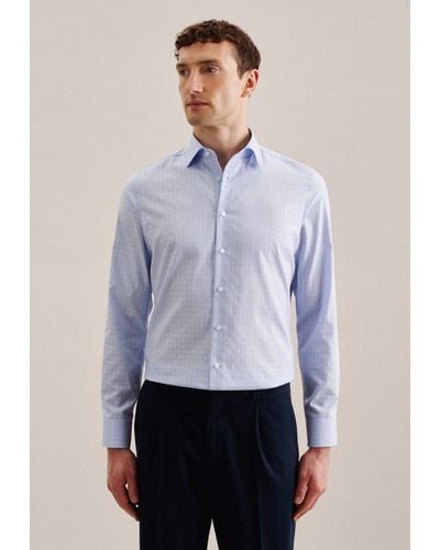 Seidensticker Businesshemd Shaped Langarm Kentkragen Paisley in Blau für  Herren | Lyst DE | Klassische Hemden