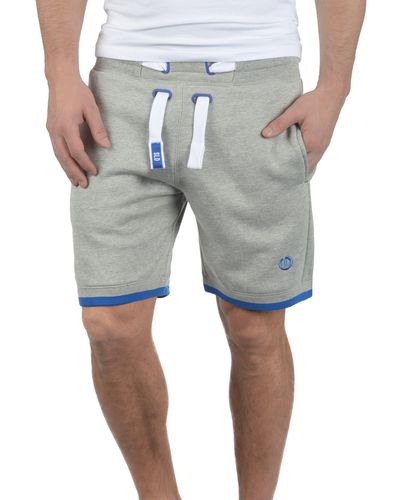 Solid Sweatshorts SDBenjamin Shorts kurze Hose mit Kontrastkordeln - Grau