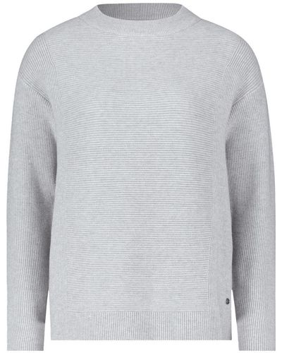 BETTY&CO Sweatshirt Strickpullover Kurz /1 Arm, Light Silver Melange - Grau