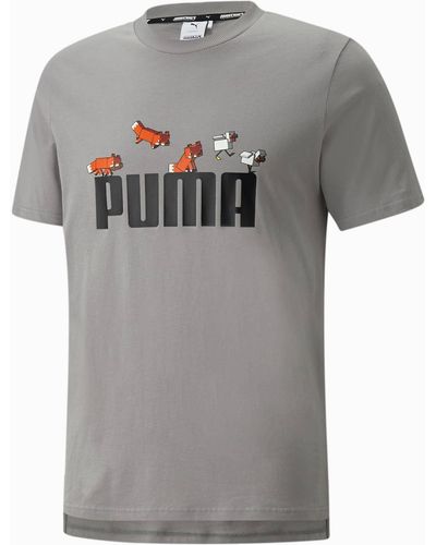 PUMA T-Shirt X Minecraft Graphic - Grau