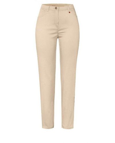 Relaxed by TONI Stoffhose beige regular (1-tlg) - Natur