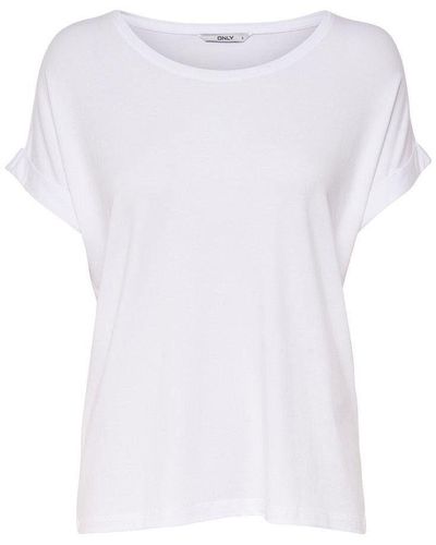 ONLY T-Shirt ONLMOSTER /S O-NECK TOP NOOS JRS - Weiß