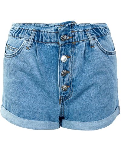 ONLY Jeansshorts Cuba Life Paperbag Shorts - Blau