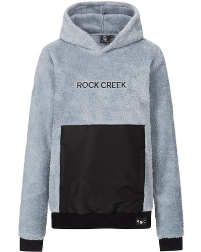 Rock Creek Sweatshirt Teddyfell Kapuzenpullover D-475 - Grau