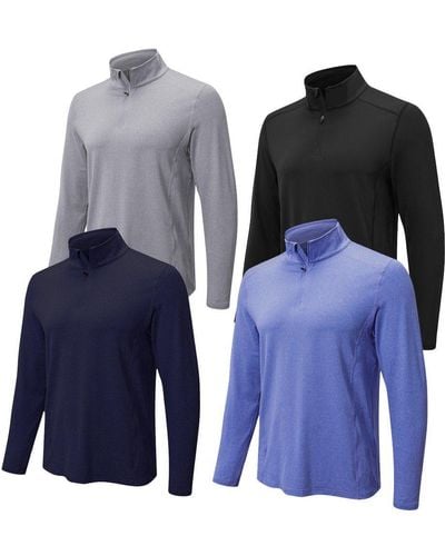 MEETYOO Funktionsshirt Langarm T- Top UV Schutz Atmungsaktiv Funktions Shirt - Blau