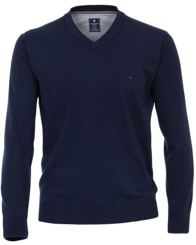 Redmond V-Ausschnitt-Pullover - Blau