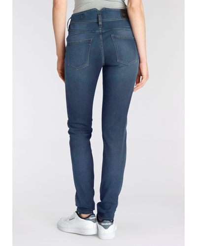 Herrlicher Fit-Jeans PEARL SLIM REUSED Nachhaltige Premium-Qualität enthält recyceltes Material - Blau