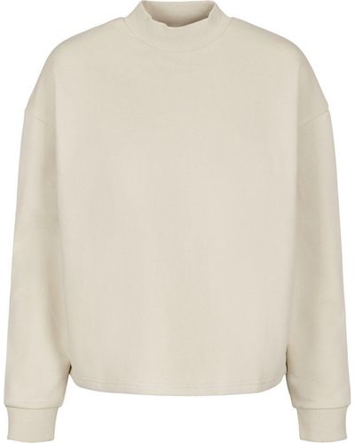 Urban Classics Sweater Ladies Oversized High Neck Crew (1-tlg) - Weiß