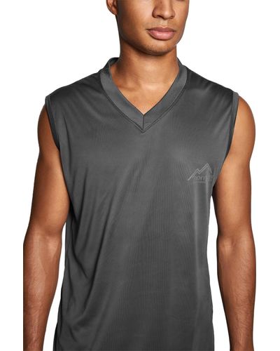 normani Tanktop Alberta Sportshirt Freizeit T- Unterhemd Muscle-Shirt Ärmellos Fitness Trägershirt - Grau