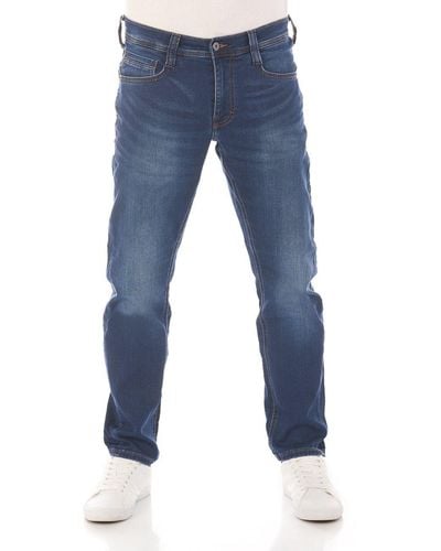 Mustang Jeans Jeanshose Real X Oregon Tapered K Slim Fit Denim Hose mit Stretch - Blau