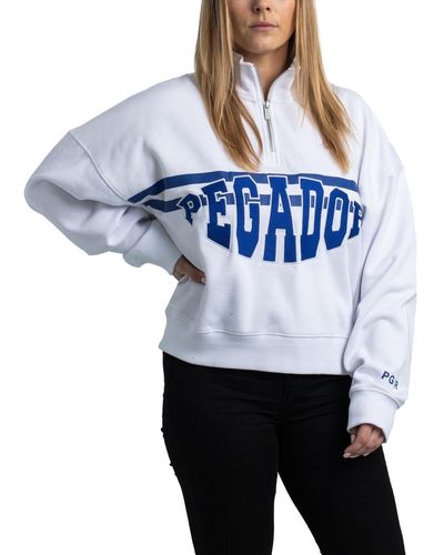 PEGADOR Sweatshirt Sarina Oversized Halfzip Sweater - Blau