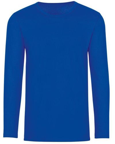 Trigema Longsleeve Langarmshirt (1-tlg) - Blau