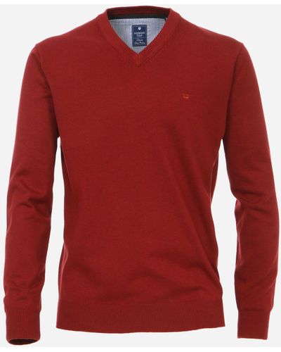 Redmond V-Ausschnitt-Pullover 600 - Rot