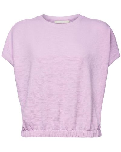 Edc By Esprit Blouson-T-Shirt aus Strick (1-tlg) - Pink