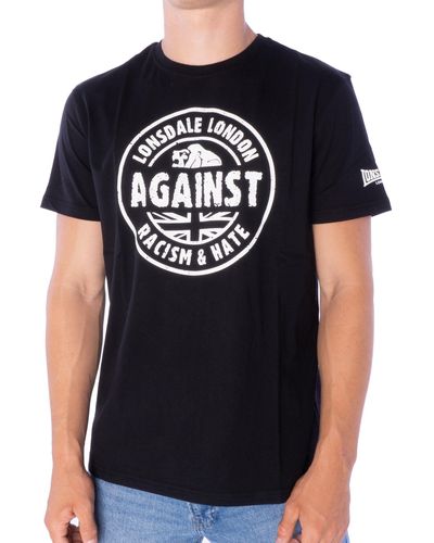 Lonsdale London T-Shirt AGAINST RACISM (1-tlg) - Schwarz