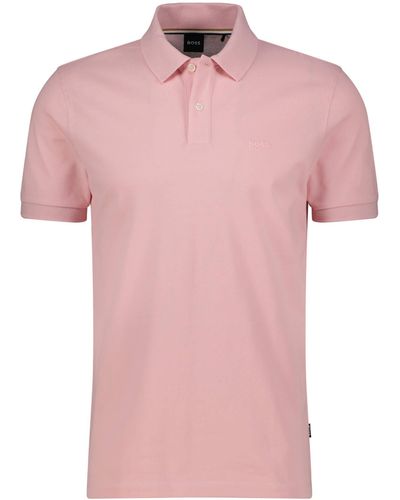 BOSS Poloshirt PALLAS Kurzarm (1-tlg) - Pink