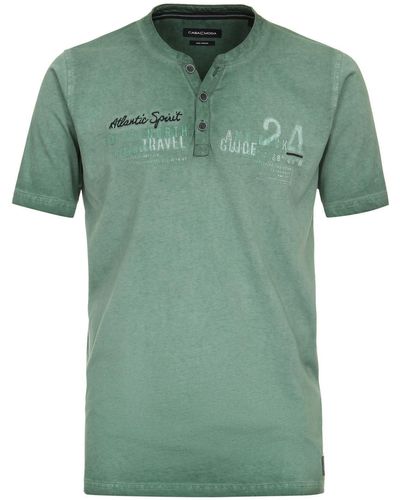 CASA MODA T-Shirt Henley - Grün