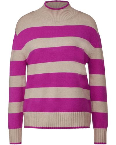 Street One Sweatshirt LTD QR striped sweater - Pink