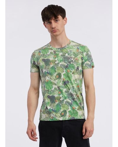Ragwear - T- mit Print - bedrucktes kurzarm Shirt - SWANN - Grün