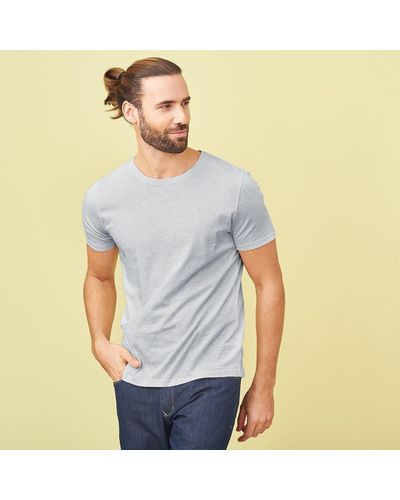 Living Crafts Shirt FABIAN Hochwertige T-Shirts aus feinem Single Jersey - Blau