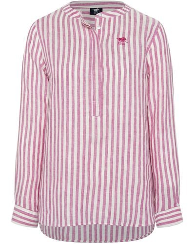 Polo Sylt Hemdbluse mit Streifen - Pink