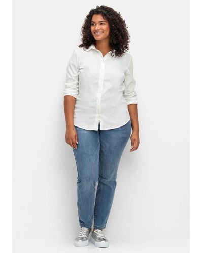 Sheego Stretch-Jeans Große Größen Skinny mit Bodyforming-Effekt - Weiß