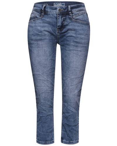 Street One Regular-fit-Jeans Style LTD QR Jane,mw, Mid Blue random wash - Blau