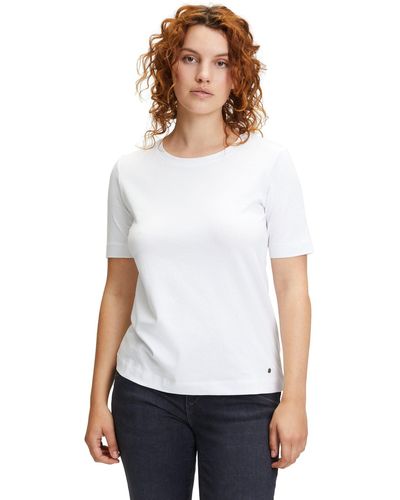 BETTY&CO T-Shirt mit Rundhalsausschnitt (1-tlg) Form - Weiß