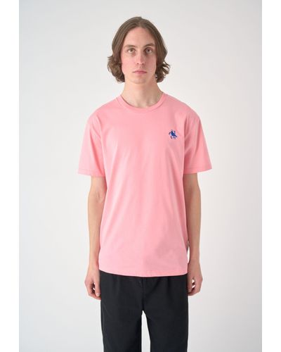 CLEPTOMANICX T-Shirt Dance Gull mit toller Stickerei auf der Brust - Pink