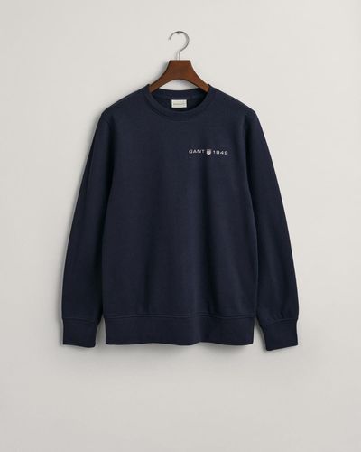 GANT Sweatshirt PRINTED GRAPHIC C-NECK SWEAT - Blau