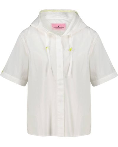 LIEBLINGSSTÜCK Klassische Bluse mit Kapuze RENIL (1-tlg) - Weiß