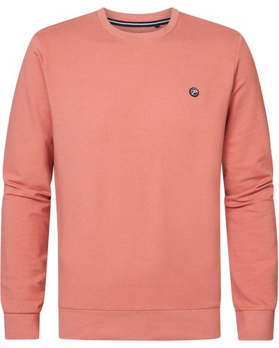 Petrol Industries Sweatshirt Men Sweater Round Neck - Pink