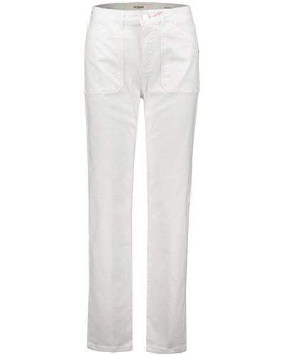 Goldgarn 5-Pocket- Jeans STRAIGHT FIT (1-tlg) - Weiß