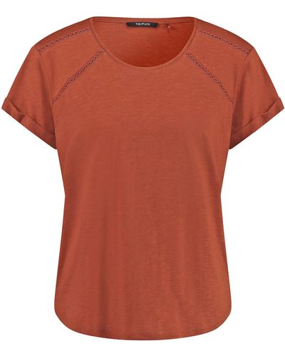 Taifun Kurzarmhemd T-Shirt 1/2 Arm - Orange