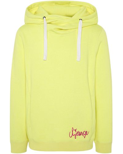 Chiemsee Kapuzensweatshirt Hoodie mit Print hinten 1 - Gelb